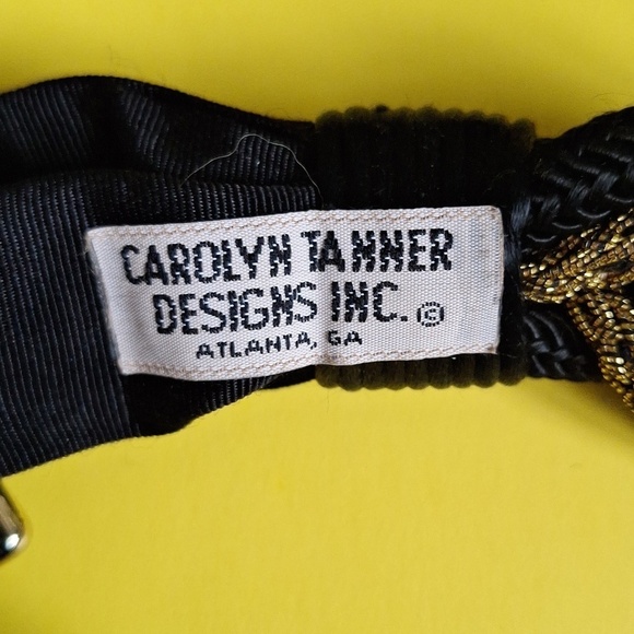 Vintage Carolyn Tanner Elephant Statement Belt – Black & Gold Braided Adjustable main image 6